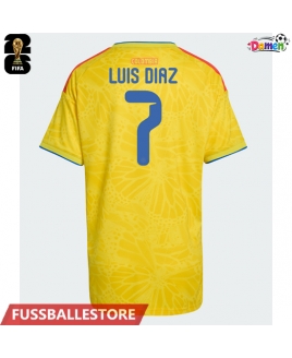 Günstige Kolumbien Luis Diaz #7 Heimtrikot Damen WM 2026 Kurzarm